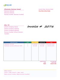 Illustrator invoice template canada
