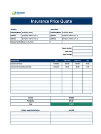 insurance quote template canada