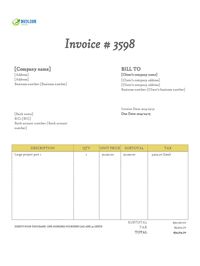 interim invoice template Canada