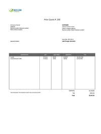 job quote template canada
