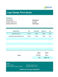 logo design quote template canada