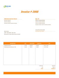Marketing invoice template canada