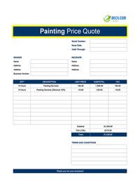 painting quote template canada