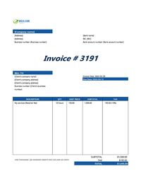 retainer invoice template Canada