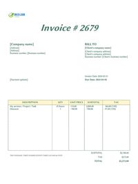 timesheet invoice template Canada