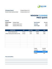 window cleaning quote template canada
