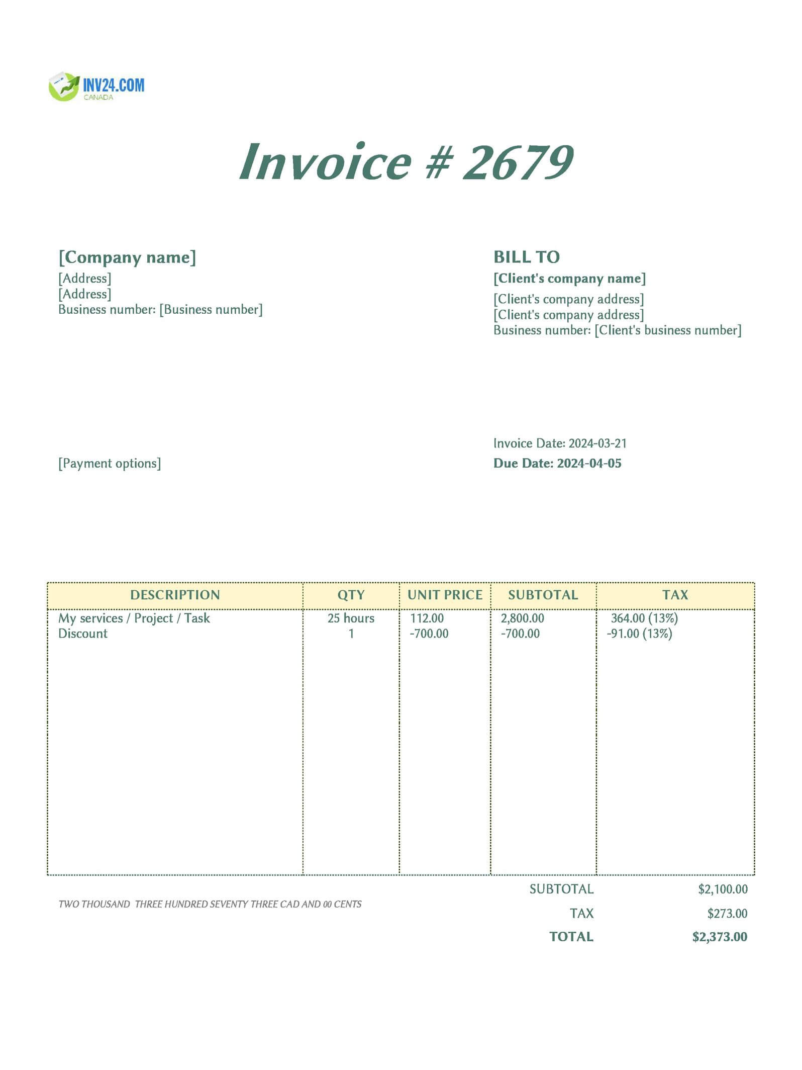 Appendix Invoice Timesheet Invoice in Canada: Meaning, Purposes & Example