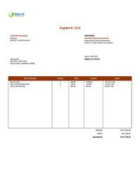 Angebot Vorlage Angebot Vorlage