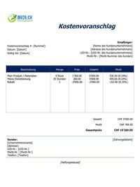 Kostenvoranschlag Muster schweiz Kostenvoranschlag Muster schweiz
