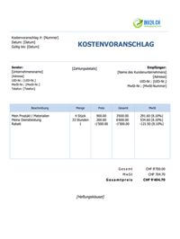 Kostenvoranschlag schreiben Muster schweiz Kostenvoranschlag schreiben Muster schweiz