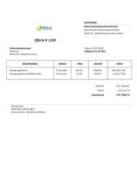 Offerte Reinigung Muster Offerte Reinigung Muster