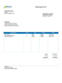 Professionelle Rechnungsvorlage Schweiz Professionelle Rechnungsvorlage Schweiz