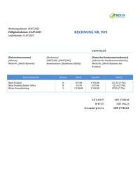Rechnung in die Schweiz stellen Muster