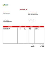 Rechnungslayout Vorlage Schweiz Rechnungslayout Vorlage Schweiz