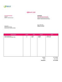Vorlage Offerte Dienstleistung Vorlage Offerte Dienstleistung