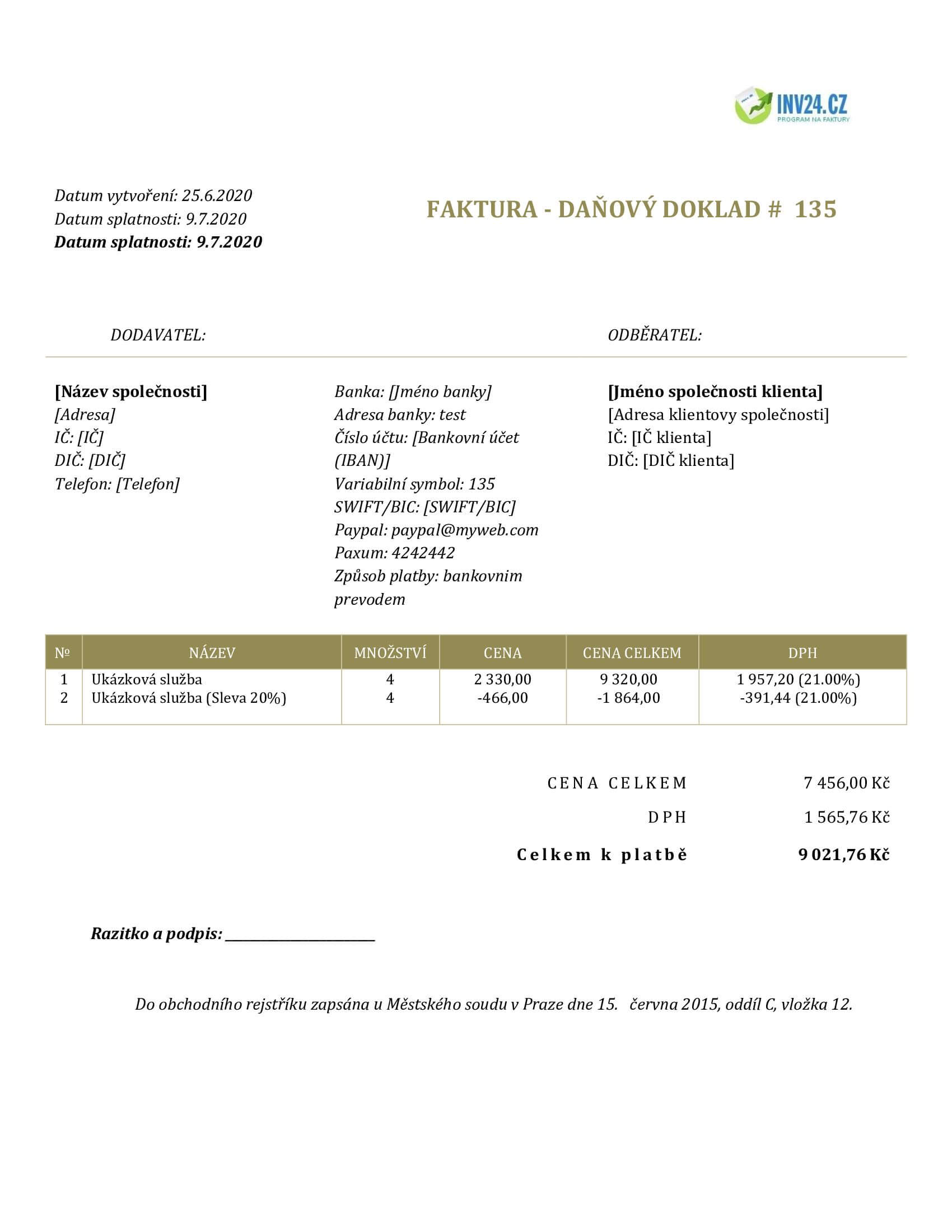 Jak fakturuje živnostník?
