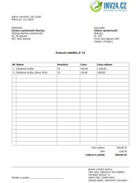 11 Vzorů cenových nabídek zdarma - Word, Excel, PDF, Google Docs/Sheets