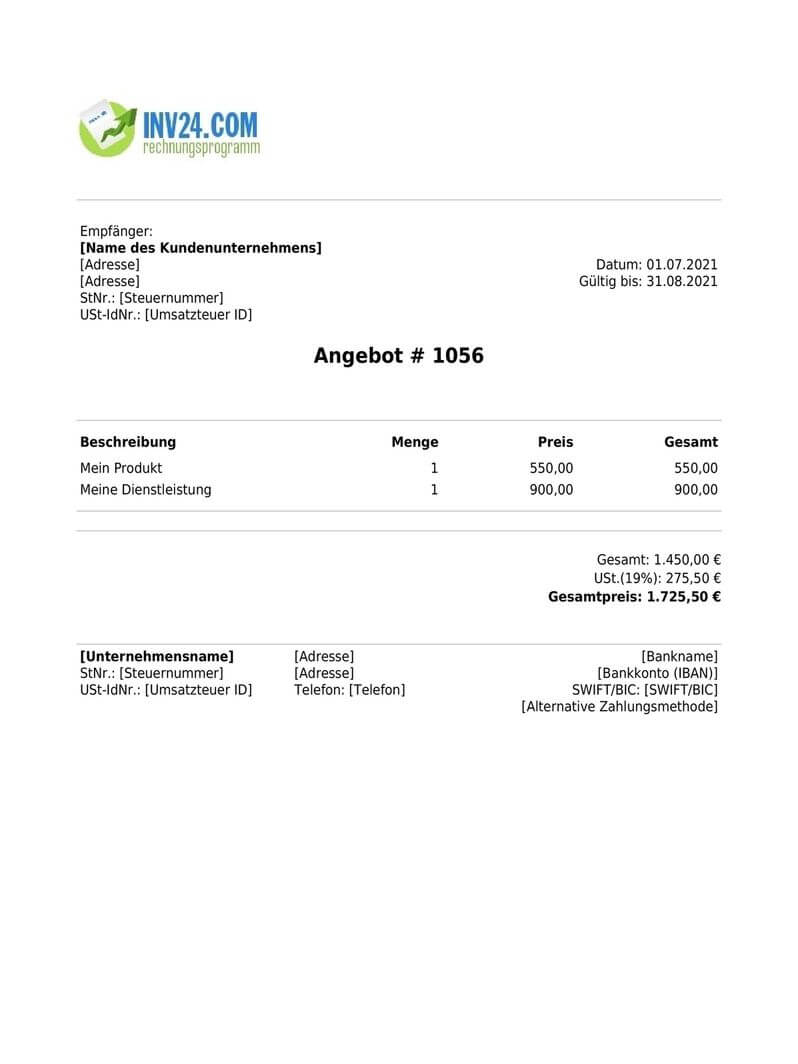 Angebotsvorlage (Pdf)