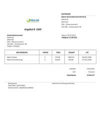 11 Kostenlose Angebotsvorlagen Word Excel Pdf Html