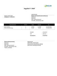 11 Kostenlose Angebotsvorlagen Word Excel Pdf Html