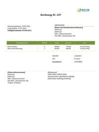 Blanko Rechnung Vorlage