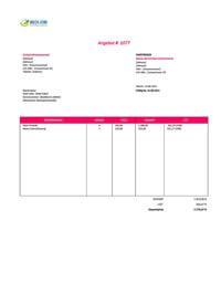 Handwerker Angebot Muster