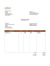 Online Rechnung schreiben Muster