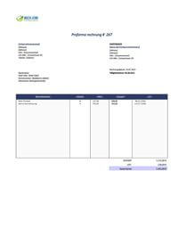 Proforma Rechnung Vorlage Excel / Google Sheets