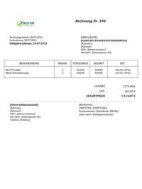 Rechnung Beispiel