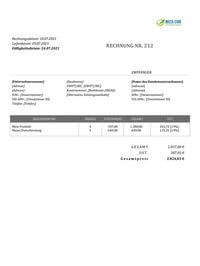 Rechnung erstellen Vorlage