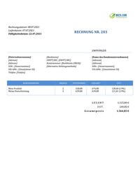 Rechnung Formular