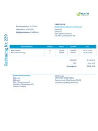 Rechnung Template