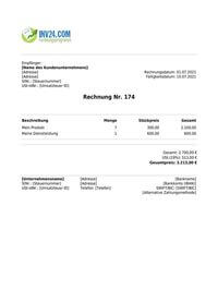 38 Kostenlose Rechnungsvorlagen Word Excel Pdf Html