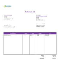 Schöne Rechnungsvorlage