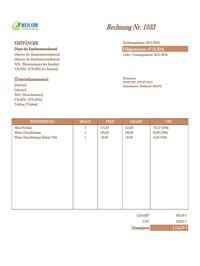 Verkaufsrechnung Vorlage