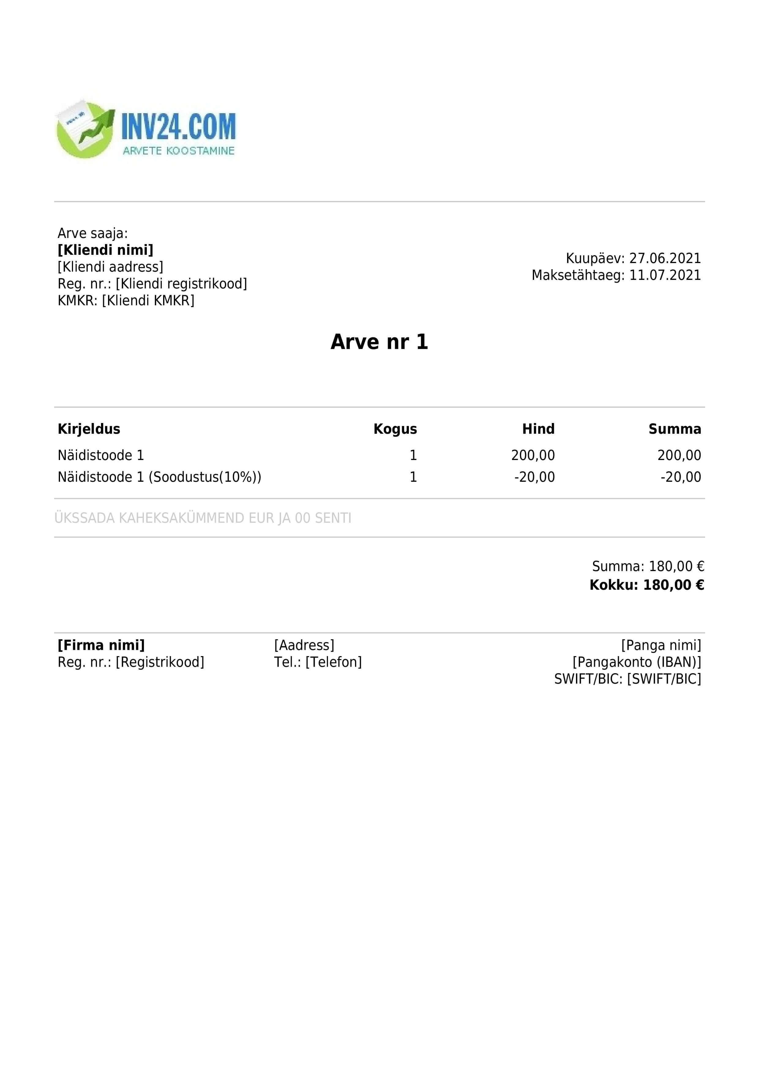 mitte käibemaksukohuslane arve näidis (PDF)