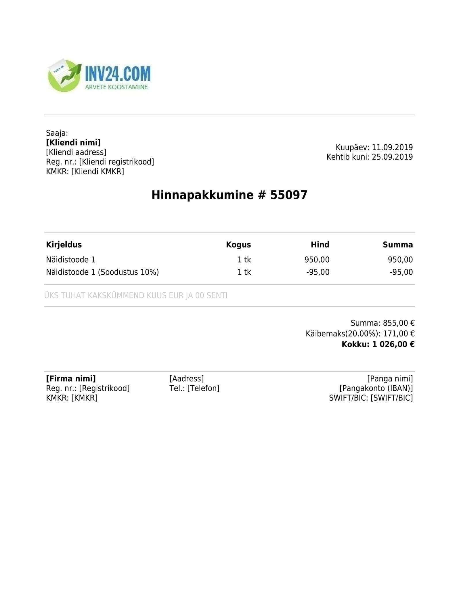 Tasuta hinnapakkumiste koostamine online (PDF)
