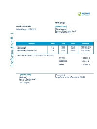 proforma arve näidis