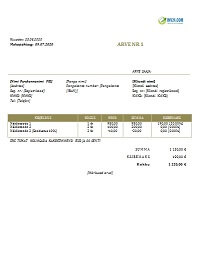 eraisiku arve blankett (FIE) eraisiku arve blankett (FIE)