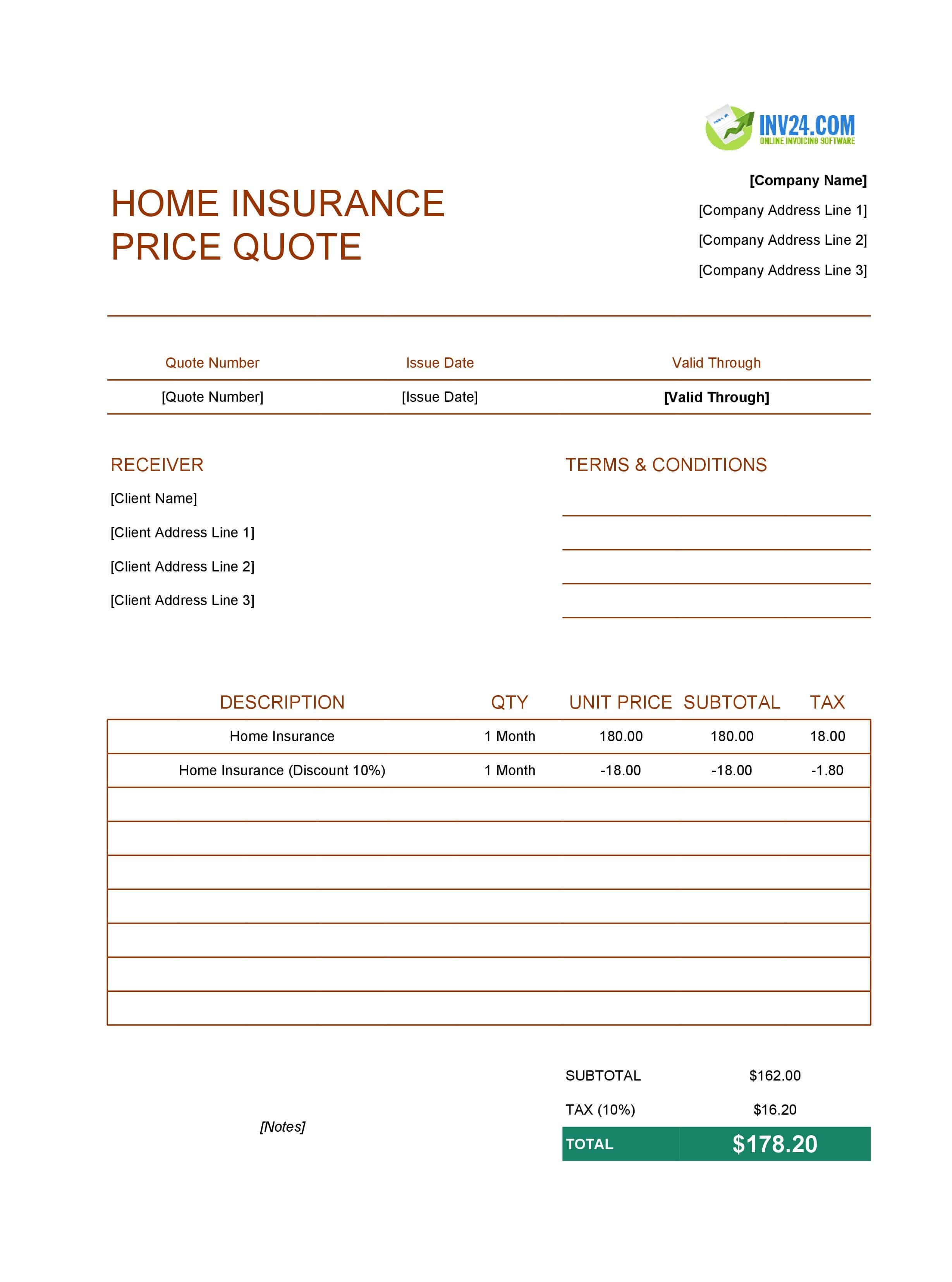 Template For Insurance Quote Insurance Quote Template (Lemonade)