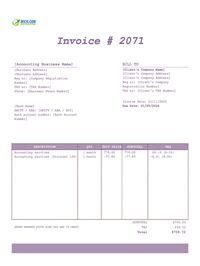 Accounting invoice template Accounting invoice template