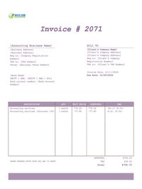 Accounting invoice template