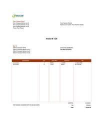 self-employed cleaner blank bill template