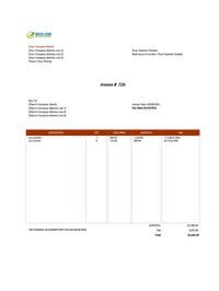 professional services blank bill template