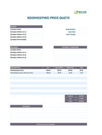 bookkeeping quote template
