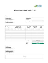 branding quote template