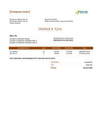 cctv camera business invoice sample