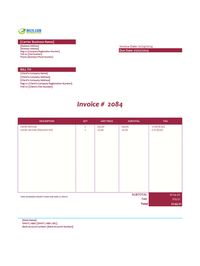 Carrier invoice template