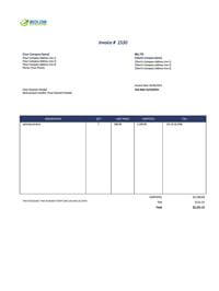 bank transfer catering invoice template