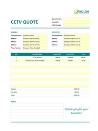 cctv quote template